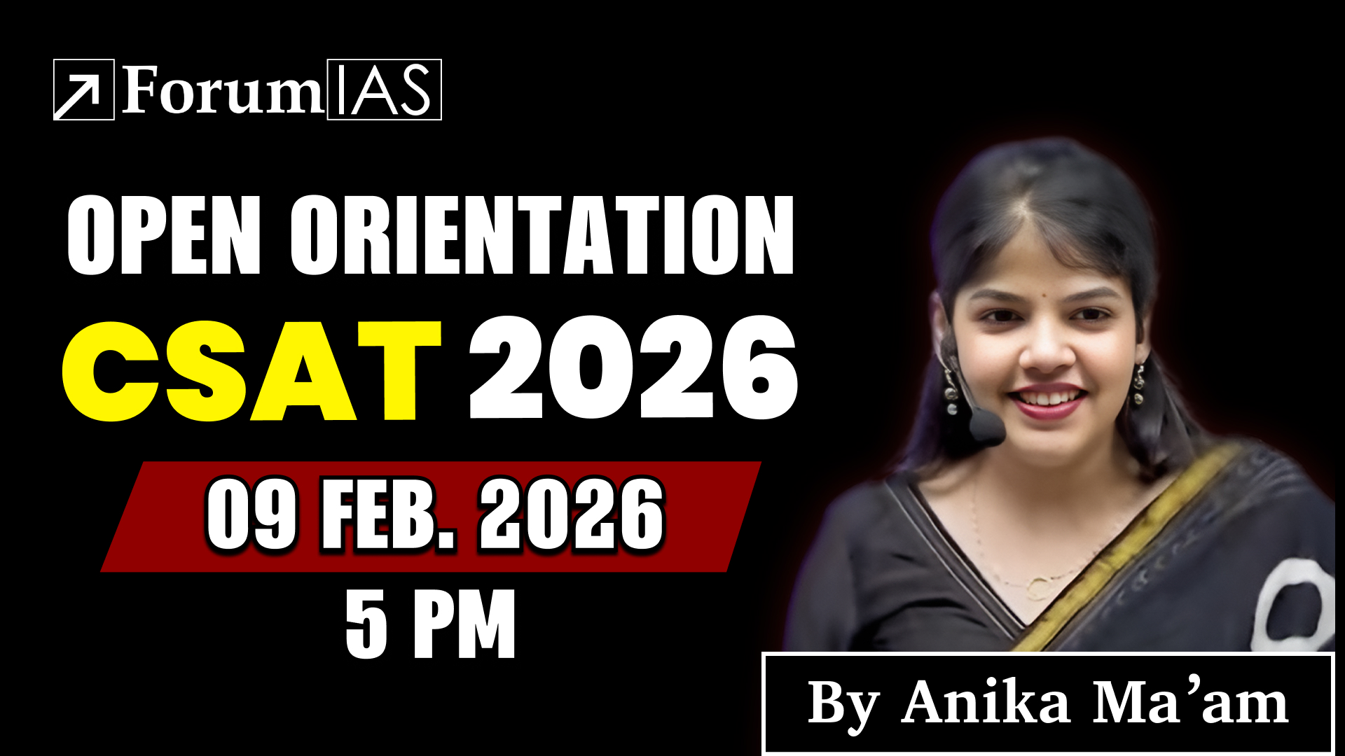Open Orientation | CSAT 2026 | 09th Feb. 2026 at 5 PM